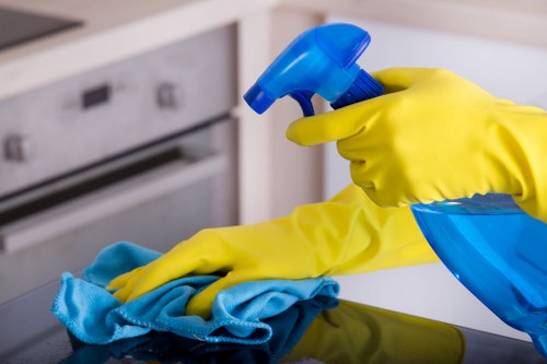 Sofa cleaning process in a modern living room