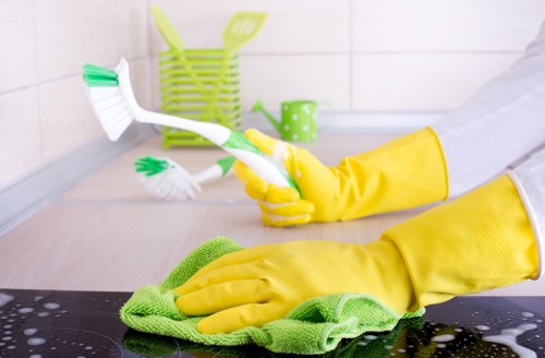 Cleaning a fabric stain with gentle blotting techniques